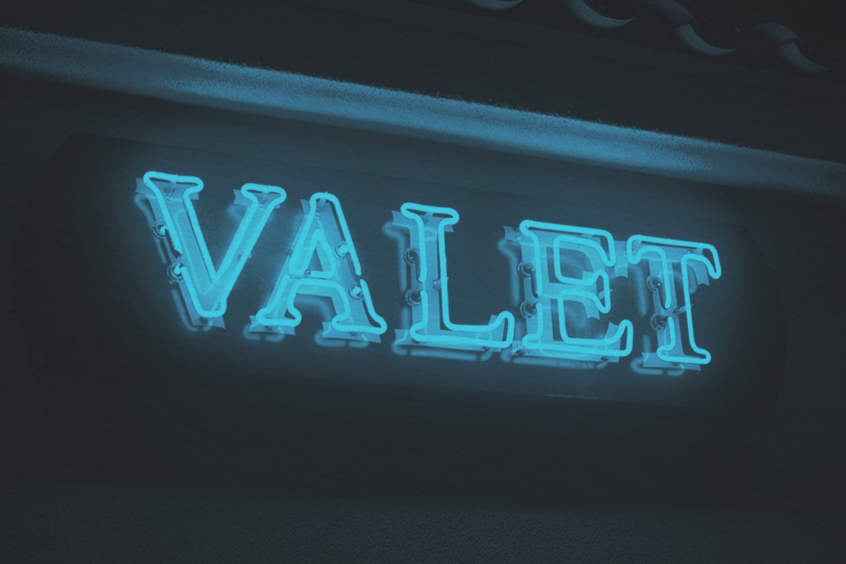 Valet neon sign