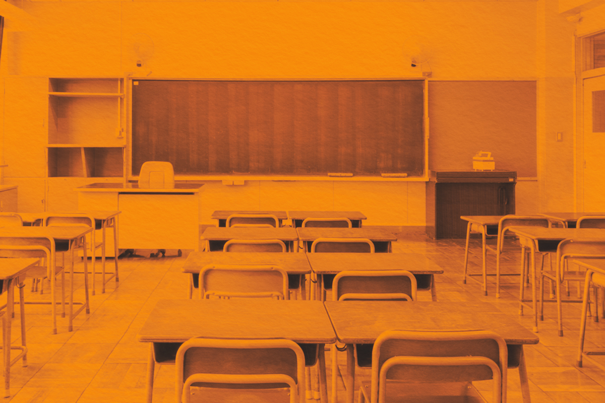 empty grade school classroom