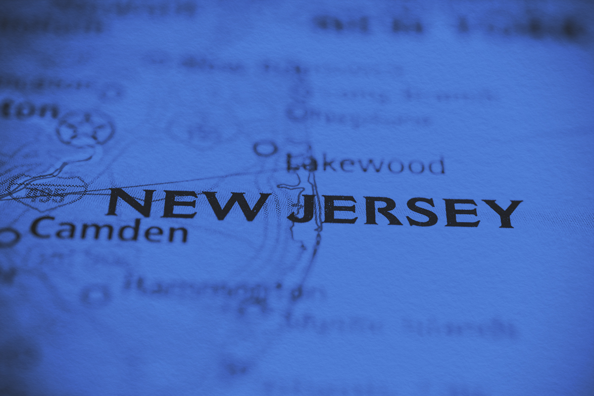 New Jersey State on map