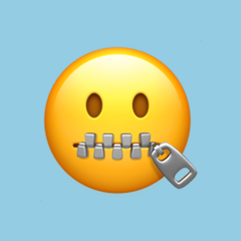 Zipper-Mouth Face Emoji
