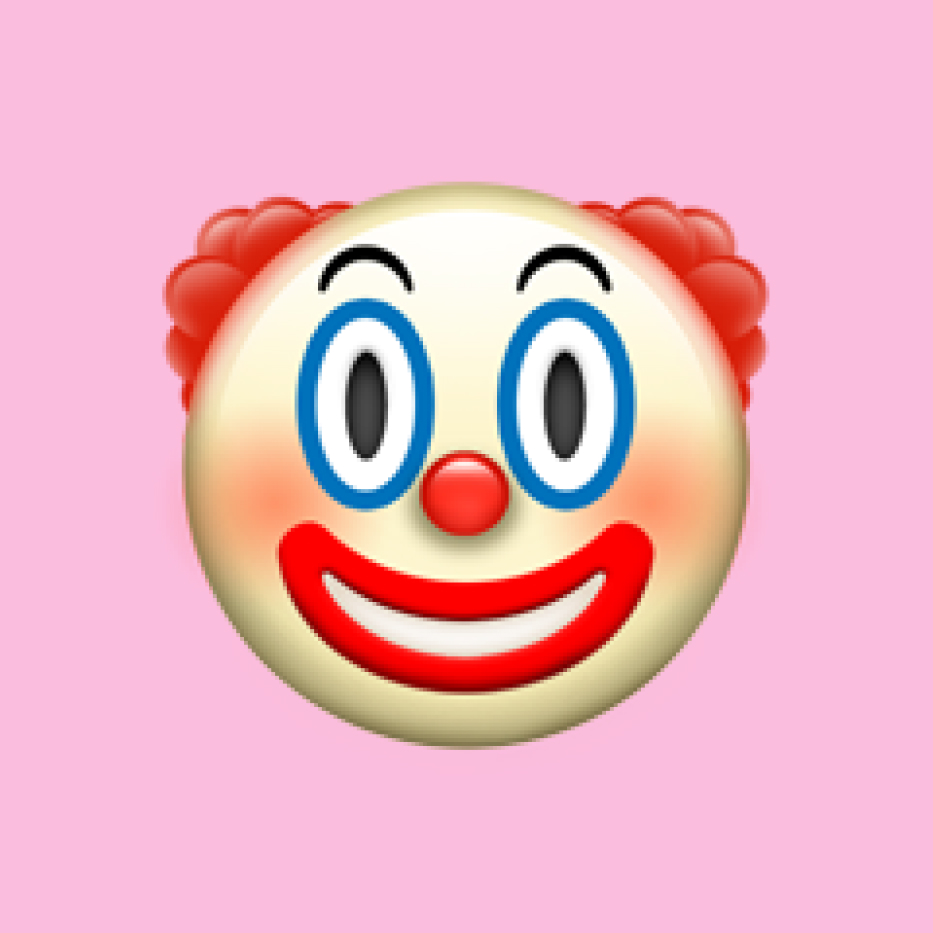 Clown face emoji