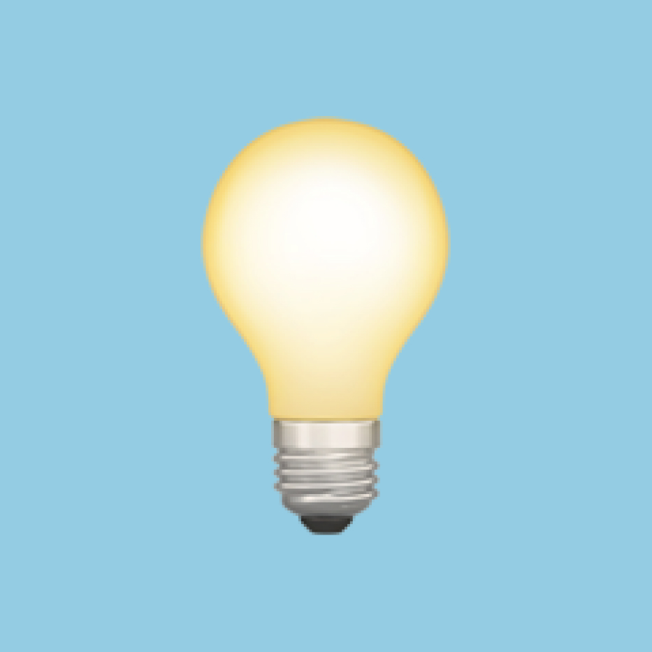 Light bulb emoji