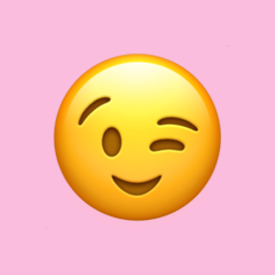Winking face emoji