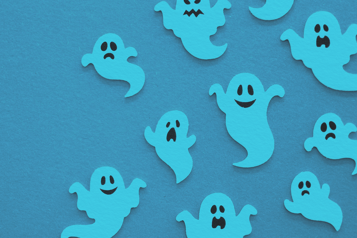 Group of white ghosts