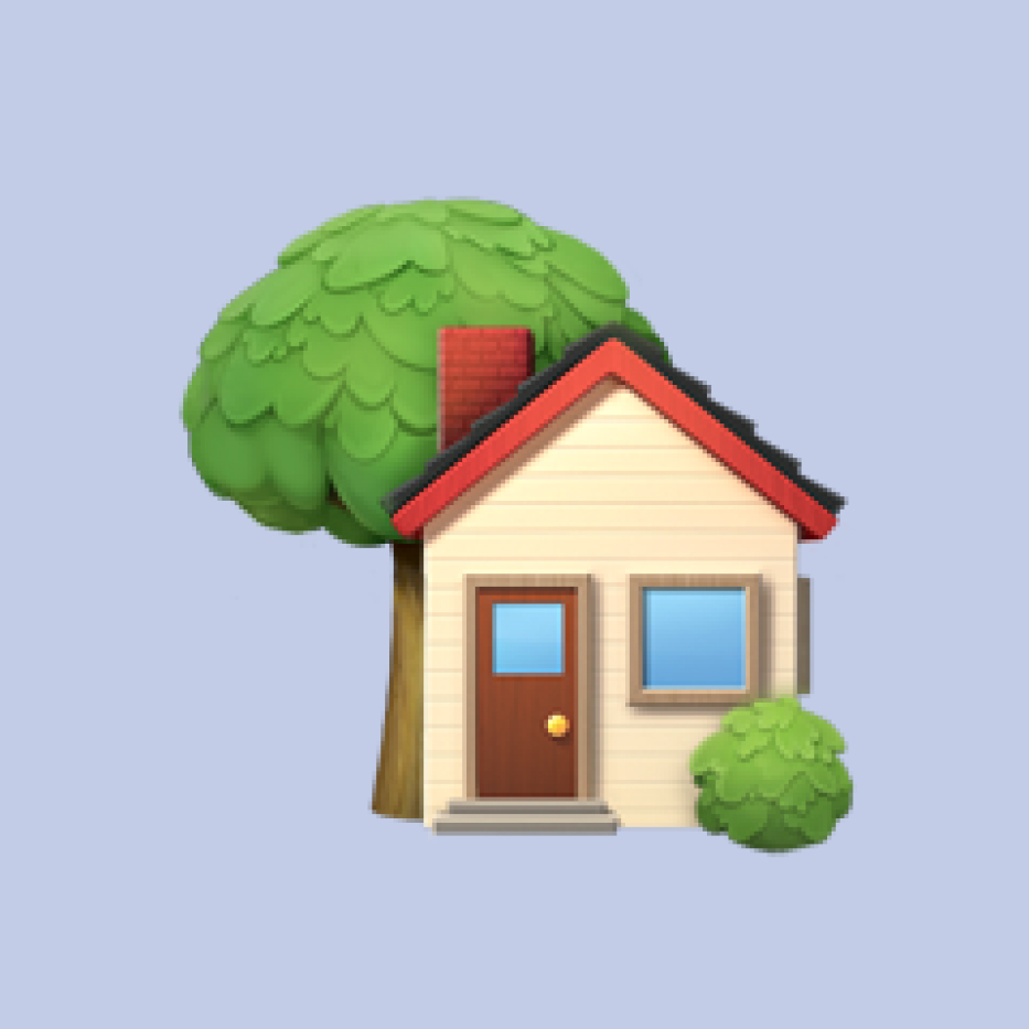 House with garden emoji