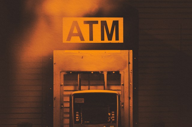 ATM machine at night