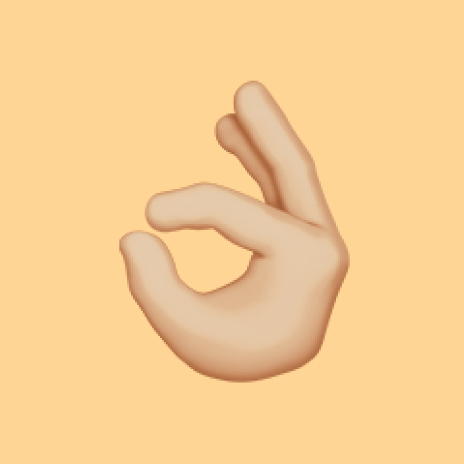 OK hand sign emoji