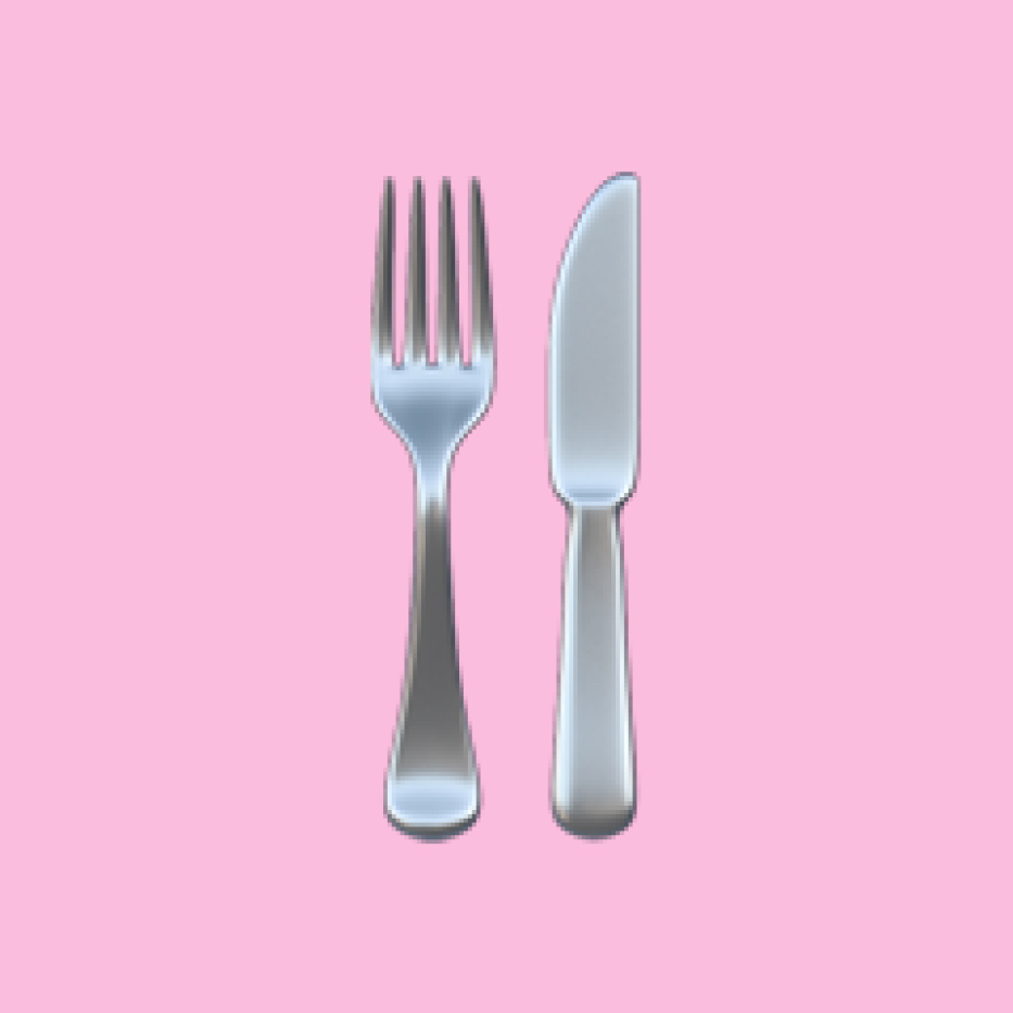 Fork and knife emoji