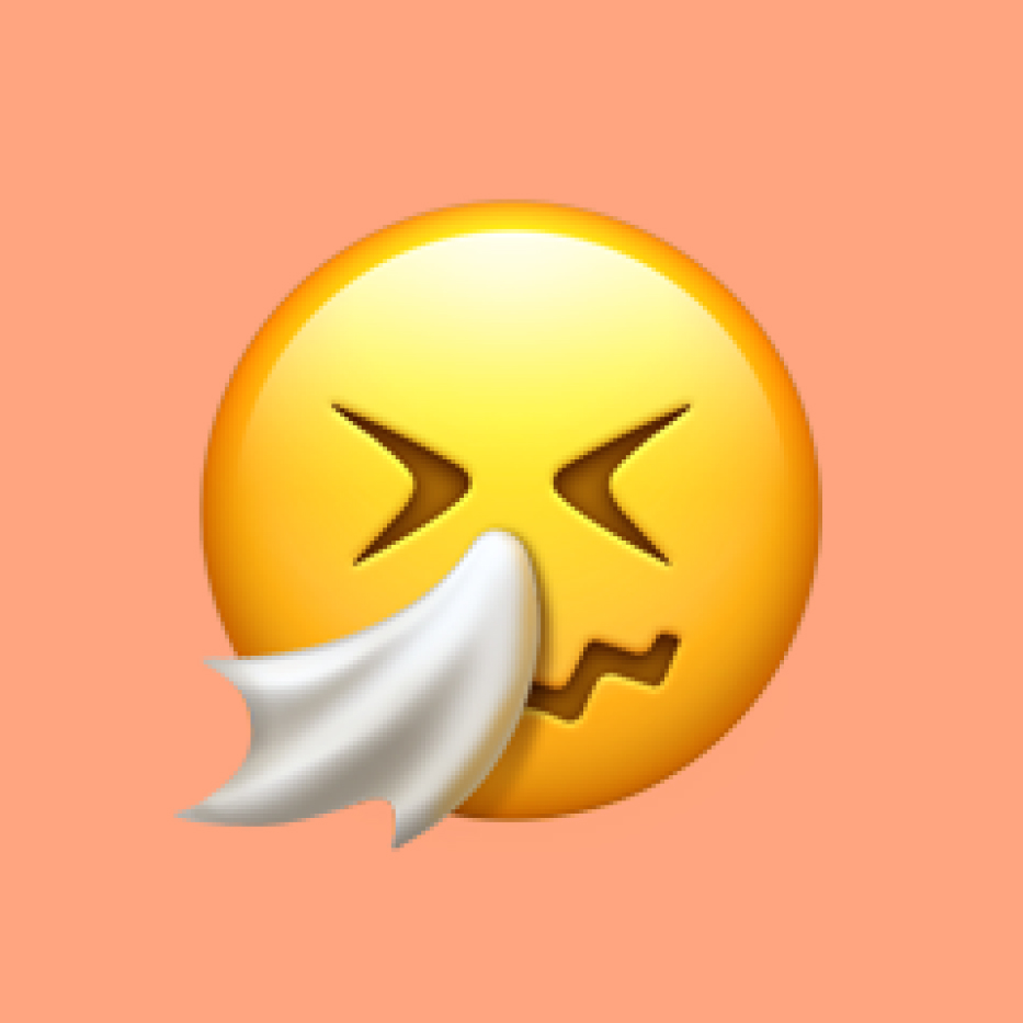 Sneezing face emoji