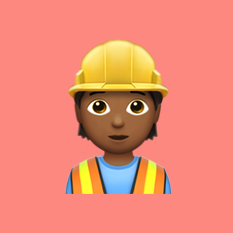 Construction worker emoji