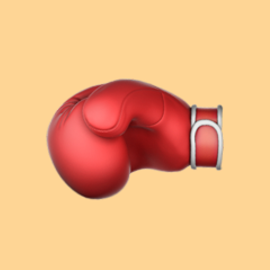 Boxing glove emoji