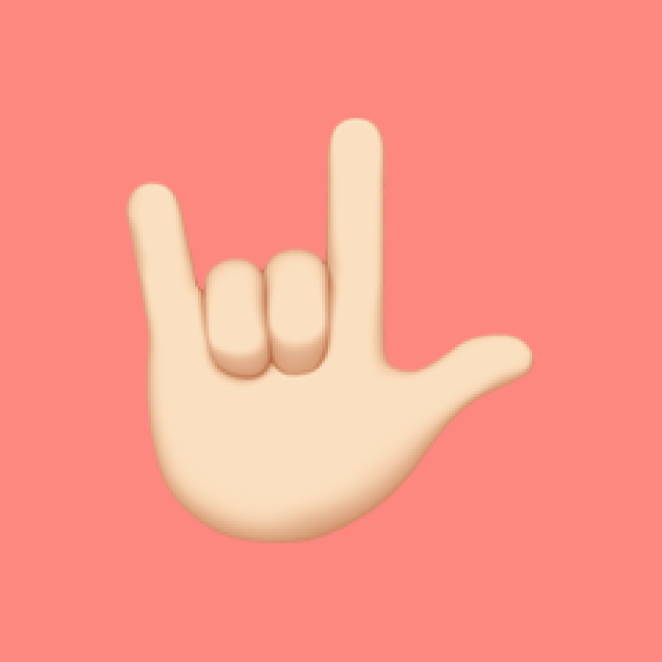 I love you hand sign emoji