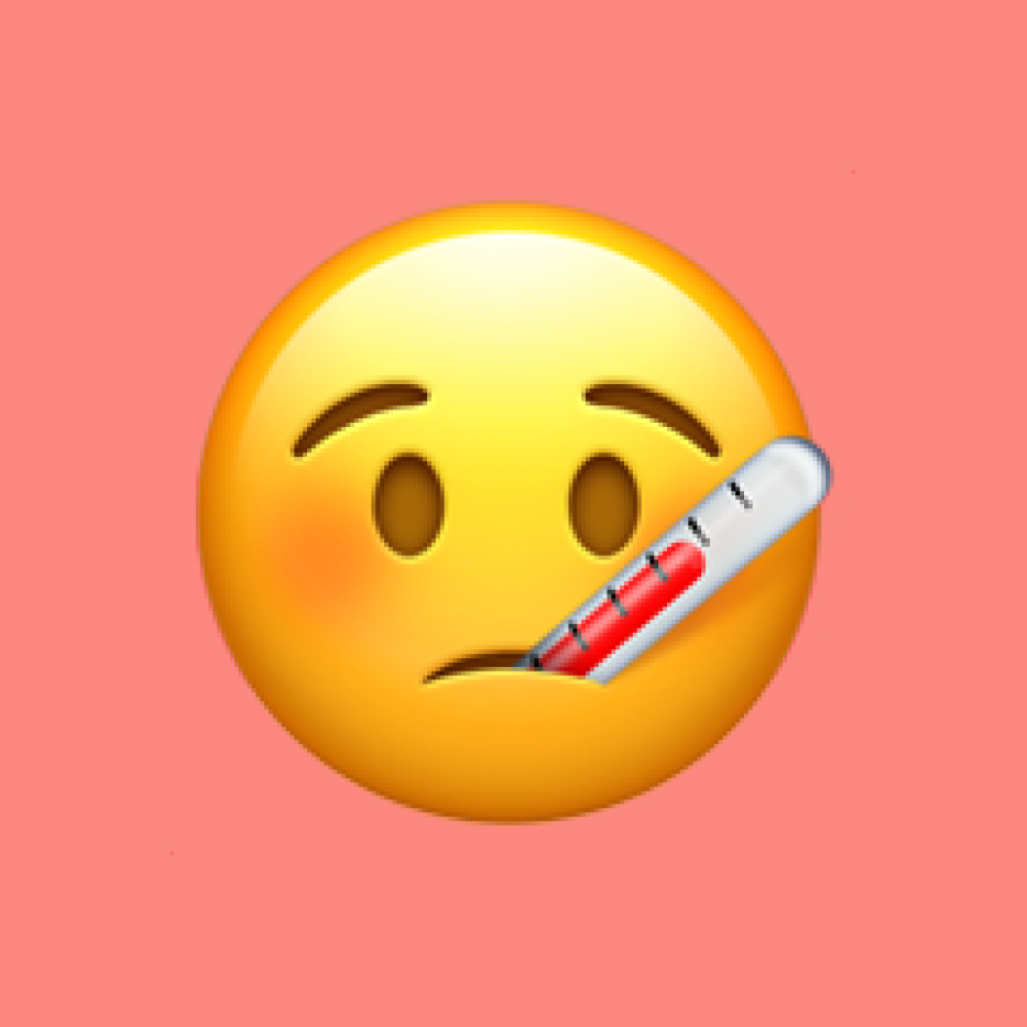 Face with Thermometer emoji