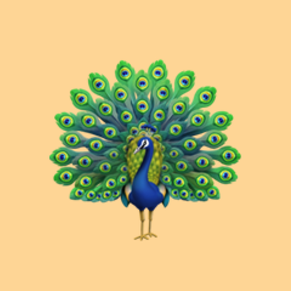 Peacock emoji