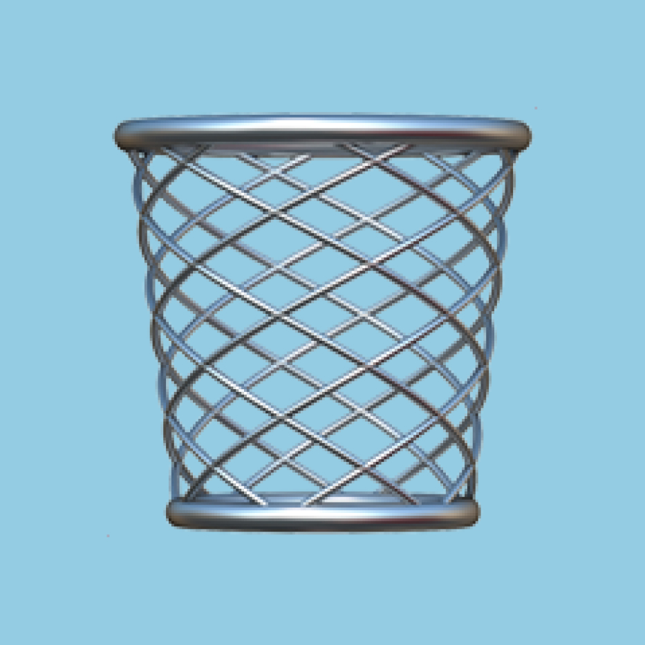 Wastebasket emoji