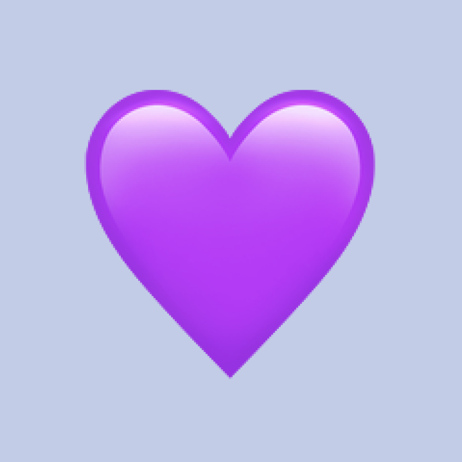 Purple heart emoji