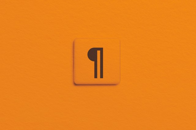 The Pilcrow, ¶, Typographical Character on Letter Tile