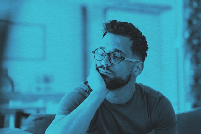 Close-up of a pensive man looking off into the distance