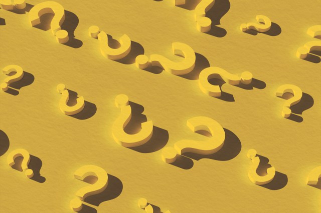 Several question marks