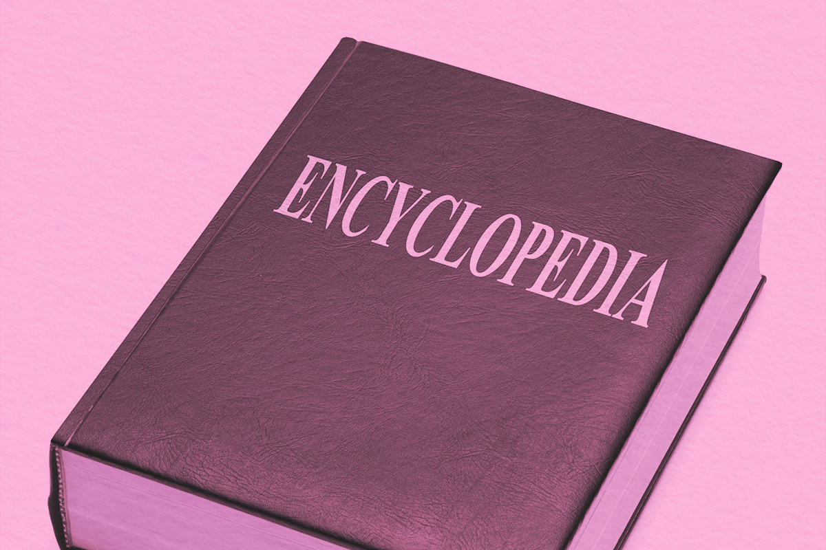 Close up of an encyclopedia