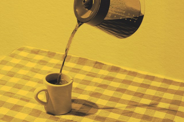 Pouring a cup of coffee
