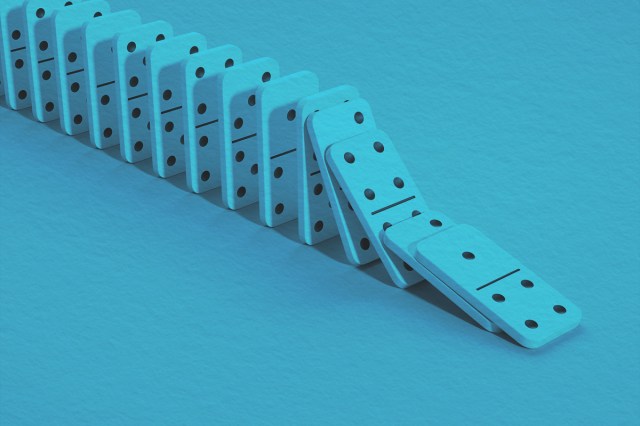 Domino effect of continuous chain reaction